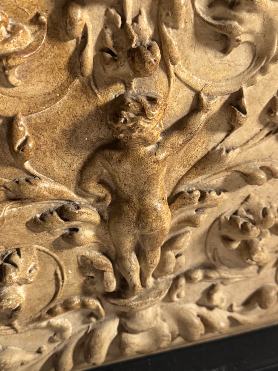Small 19th-century Plaster Panel-photo-2