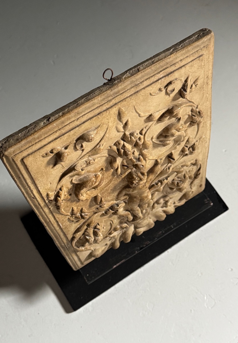 Small 19th-century Plaster Panel-photo-1