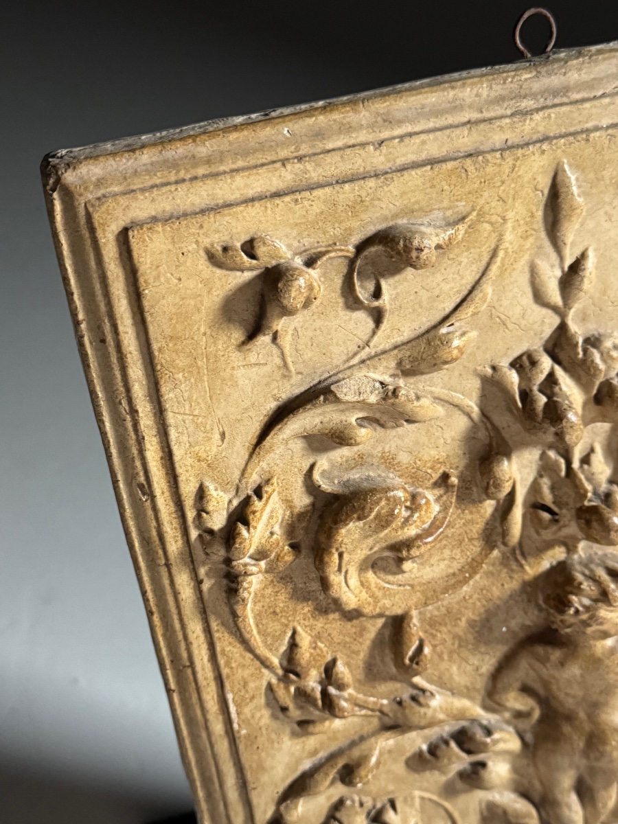 Small 19th-century Plaster Panel-photo-3