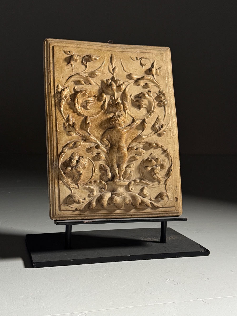 Small 19th-century Plaster Panel-photo-4