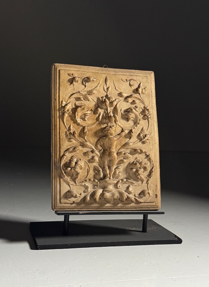 Small 19th-century Plaster Panel-photo-5
