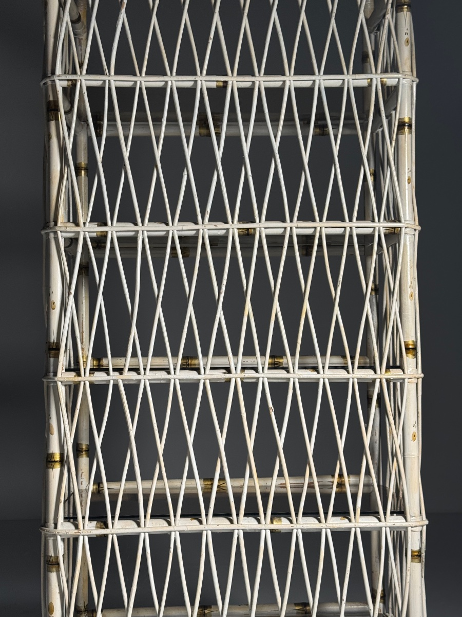 Asian-style Bamboo Bookcase, Circa 1989-photo-4