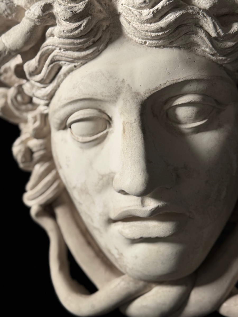 Plaster Medusa Wall Decoration, 20th Century-photo-4