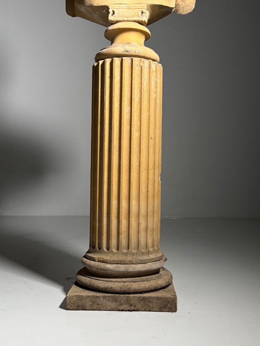 Socle de buste, XXe siècle béton, Antinoüs-photo-4