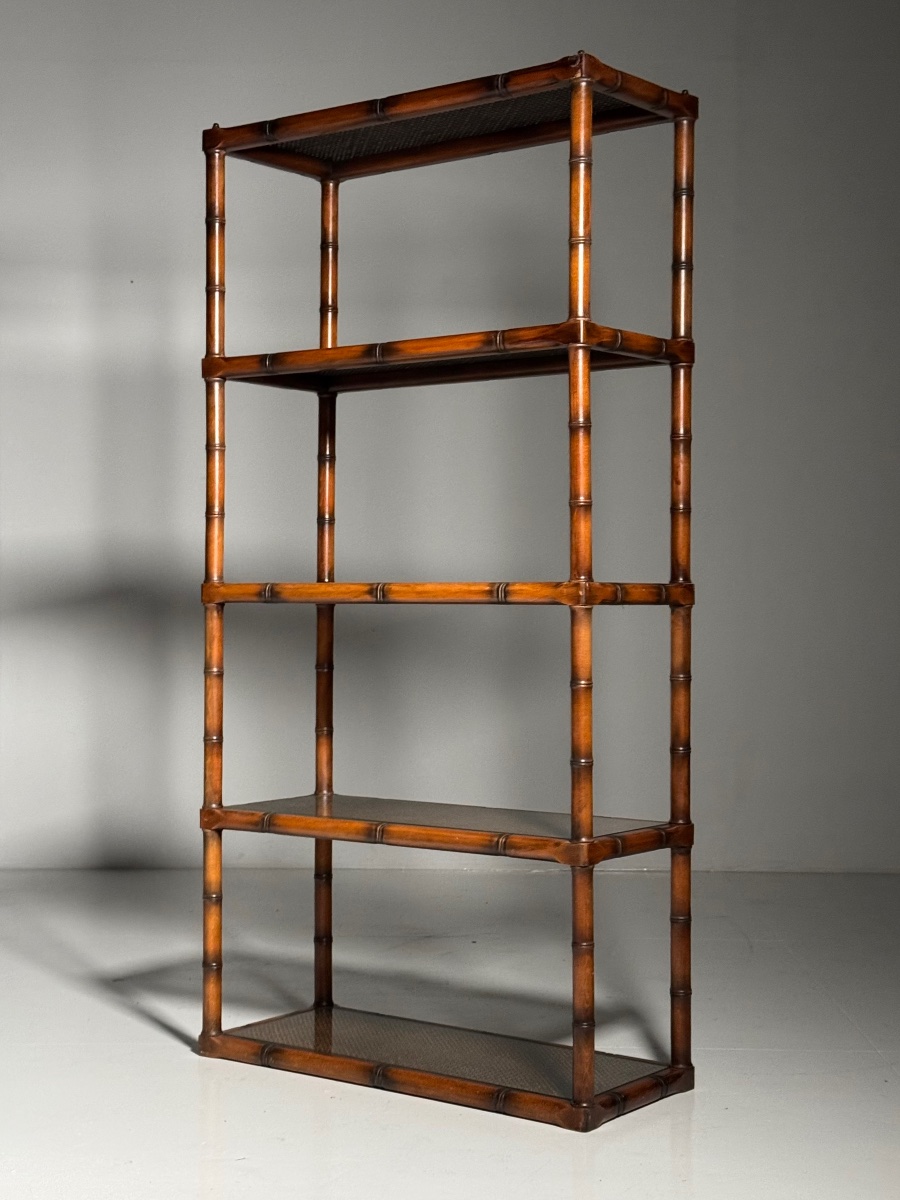Faux Bamboo Shelf, Circa 1980-photo-3