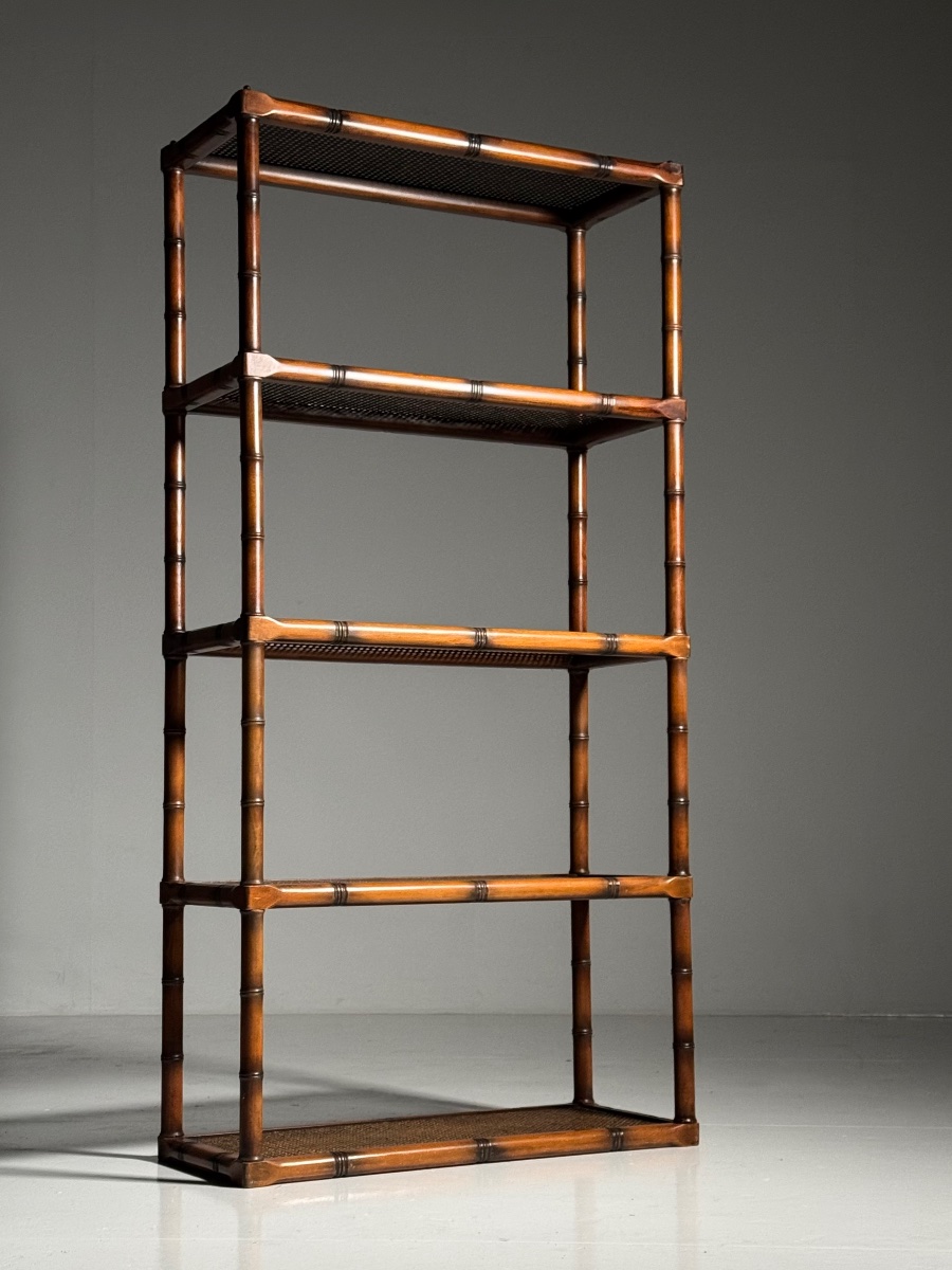 Faux Bamboo Shelf, Circa 1980-photo-1