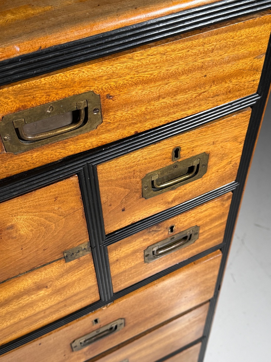 Commode  Campaign  du XIXe siècle-photo-3