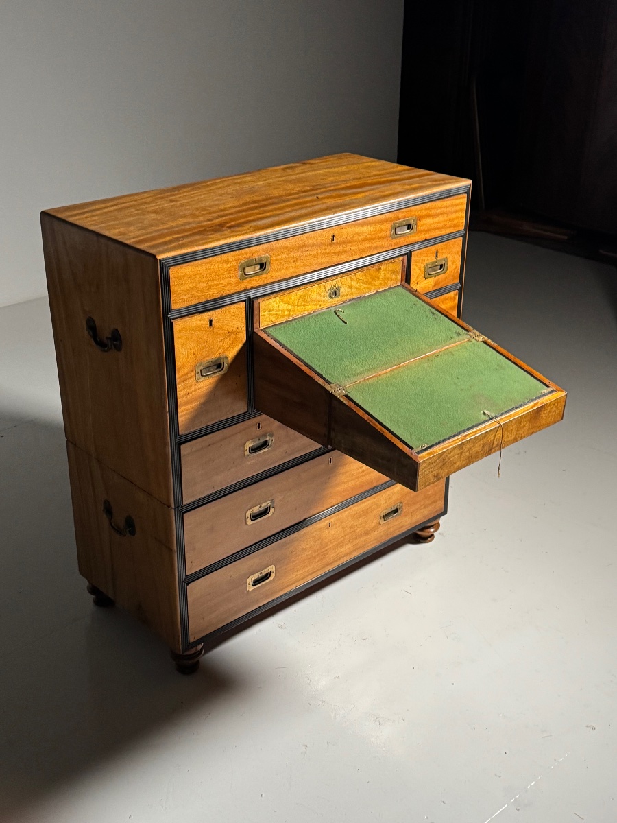 Commode  Campaign  du XIXe siècle-photo-5