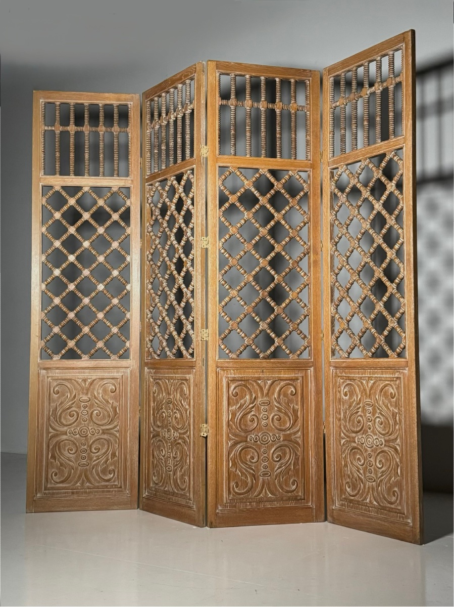 Oak Folding Screen, 246 Cm