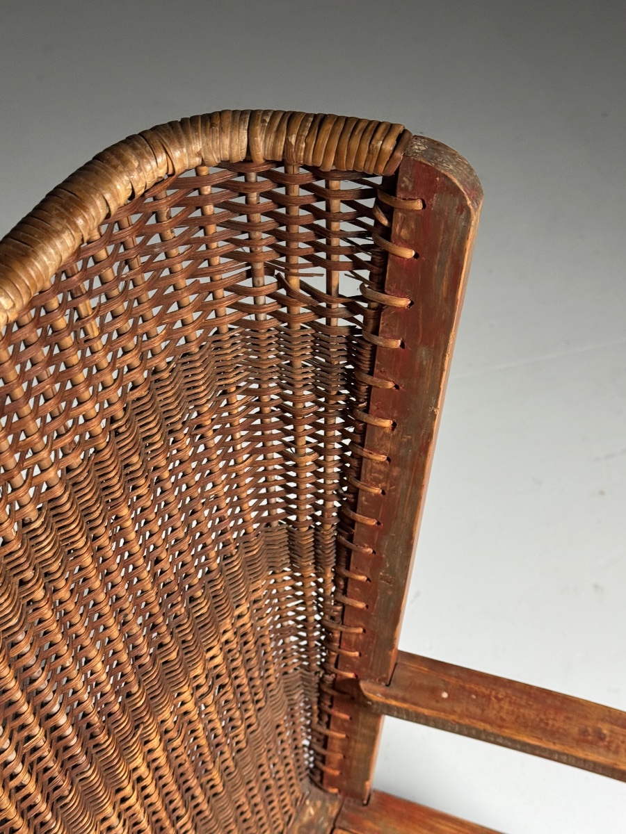 English Wicker Chair, Circa 1900-photo-3