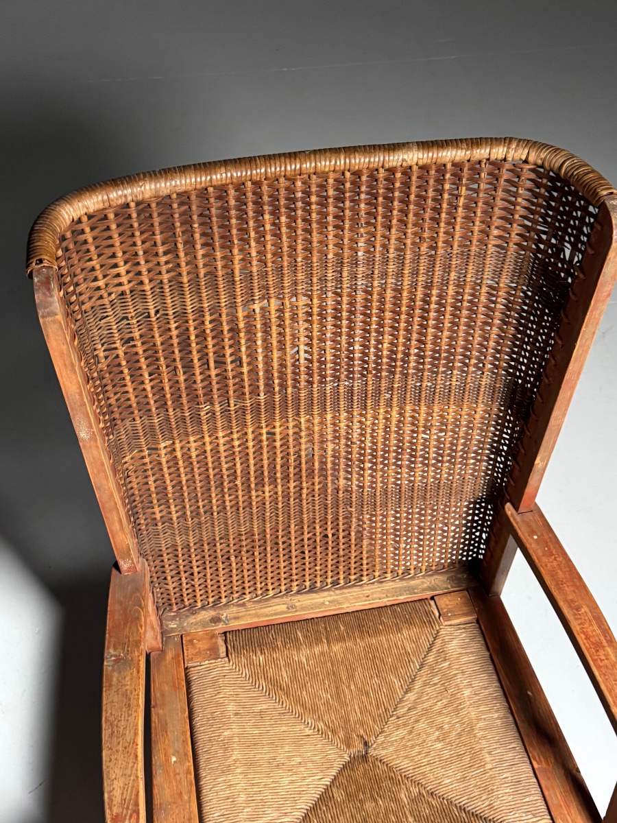 English Wicker Chair, Circa 1900-photo-5