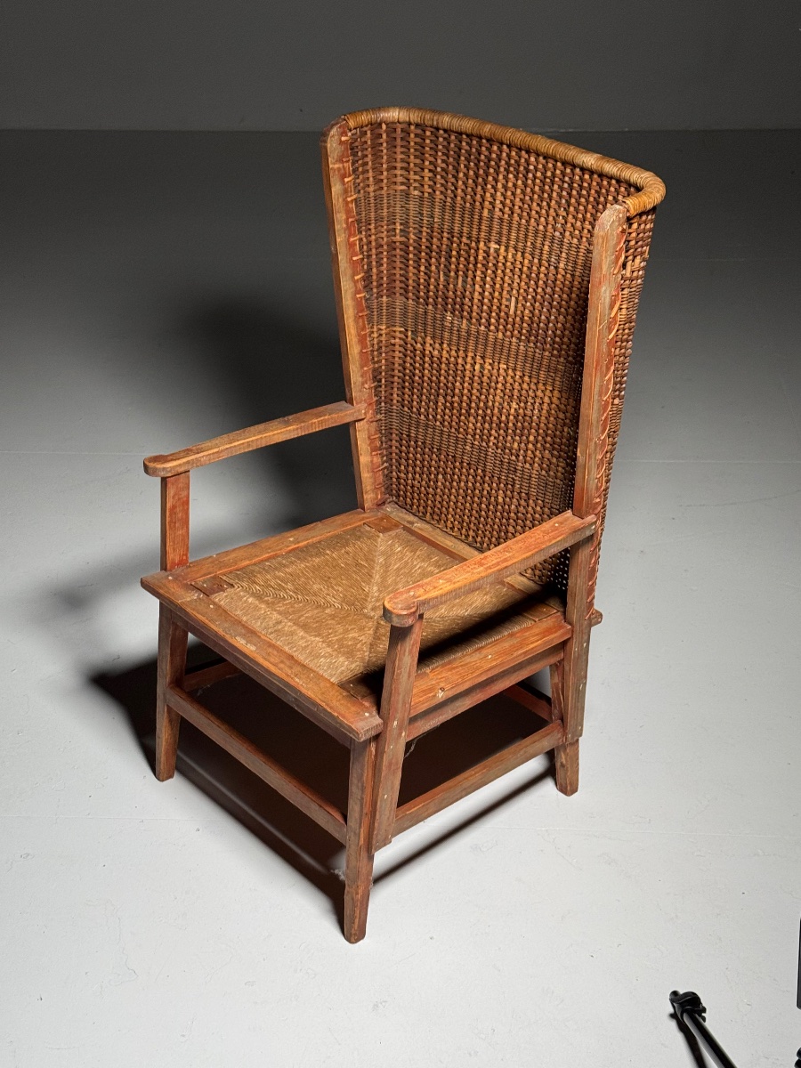 English Wicker Chair, Circa 1900-photo-6