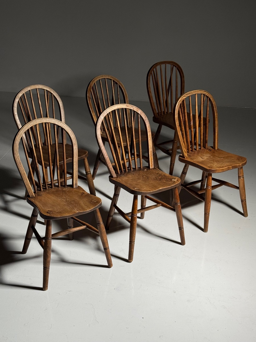 Lot de 6 chaises Windsor anglaises 