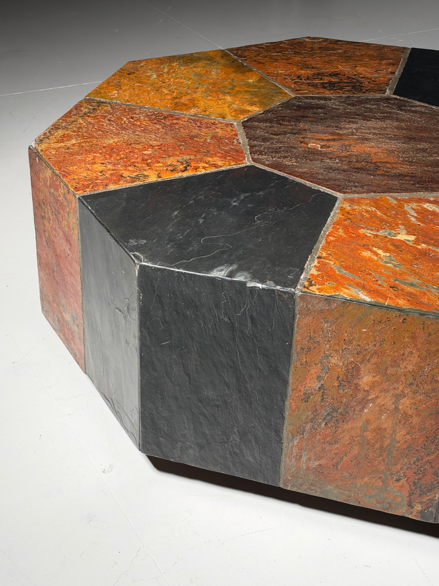 Table basse en ardoise 1970-photo-3