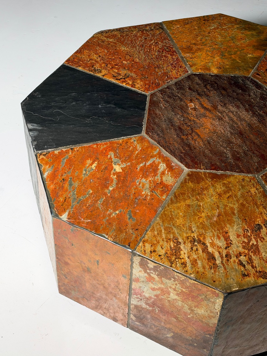 Table basse en ardoise 1970-photo-4