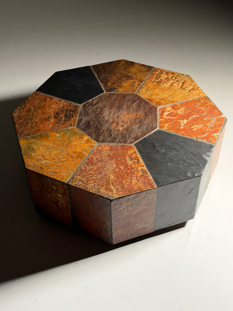 Table basse en ardoise 1970-photo-6