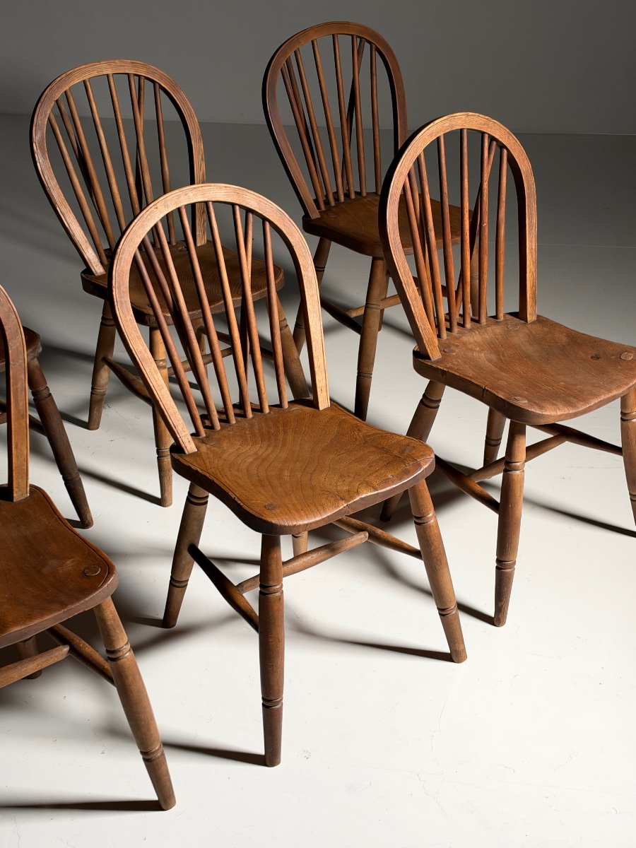 Set Of 6 English Windsor Chairs-photo-3