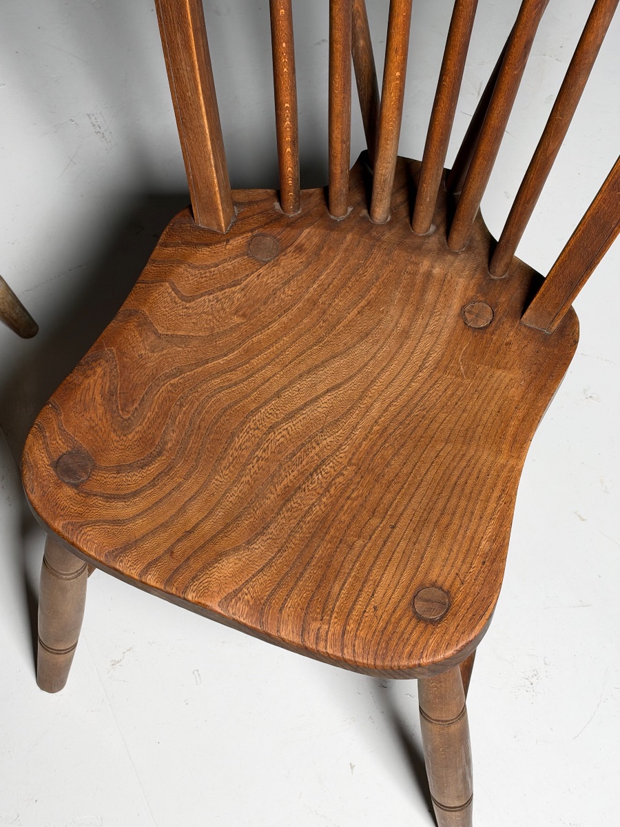 Set Of 6 English Windsor Chairs-photo-5