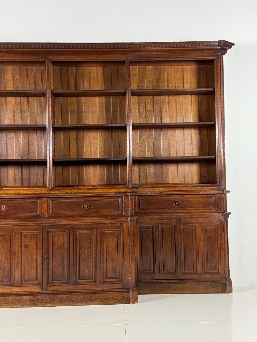 Belgian Oak Bookcase, 1950-photo-2