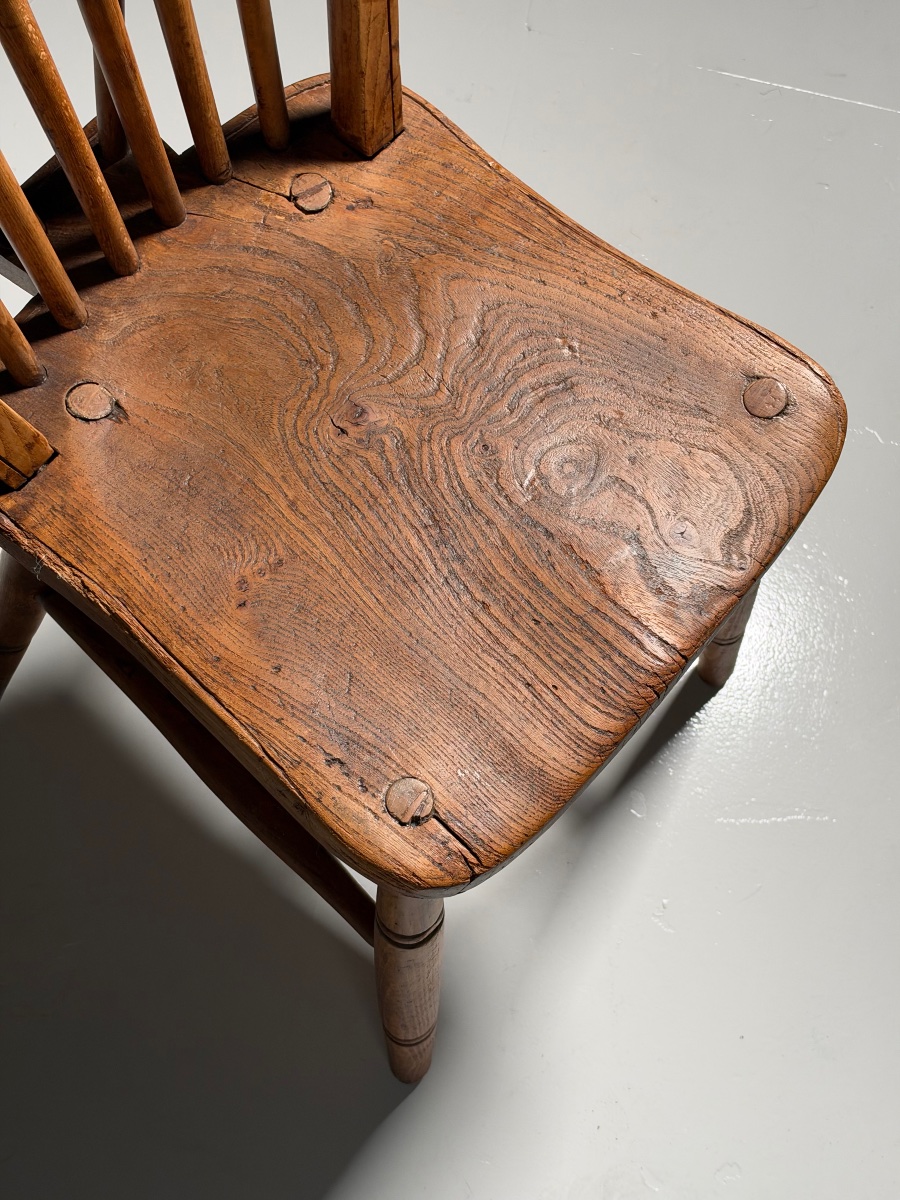 Set Of 6 English Windsor Chairs, Circa 1900-photo-4