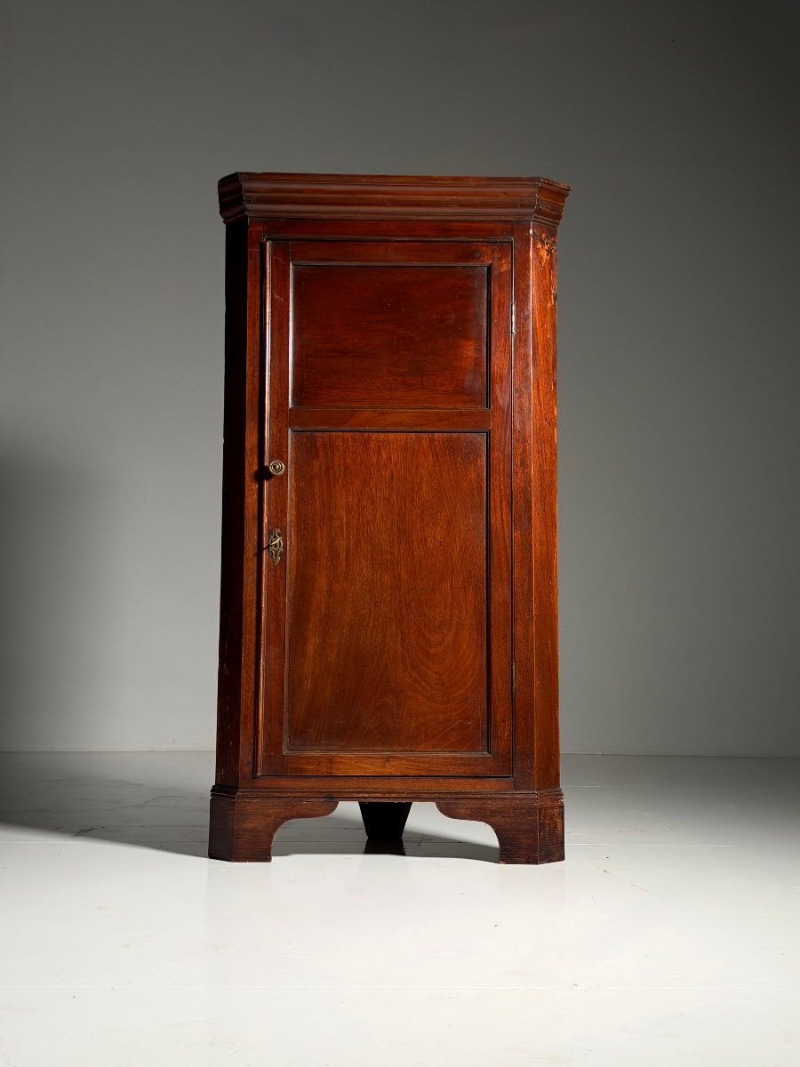 Small 19th-century English Corner Cabinet Made Of Mahogany