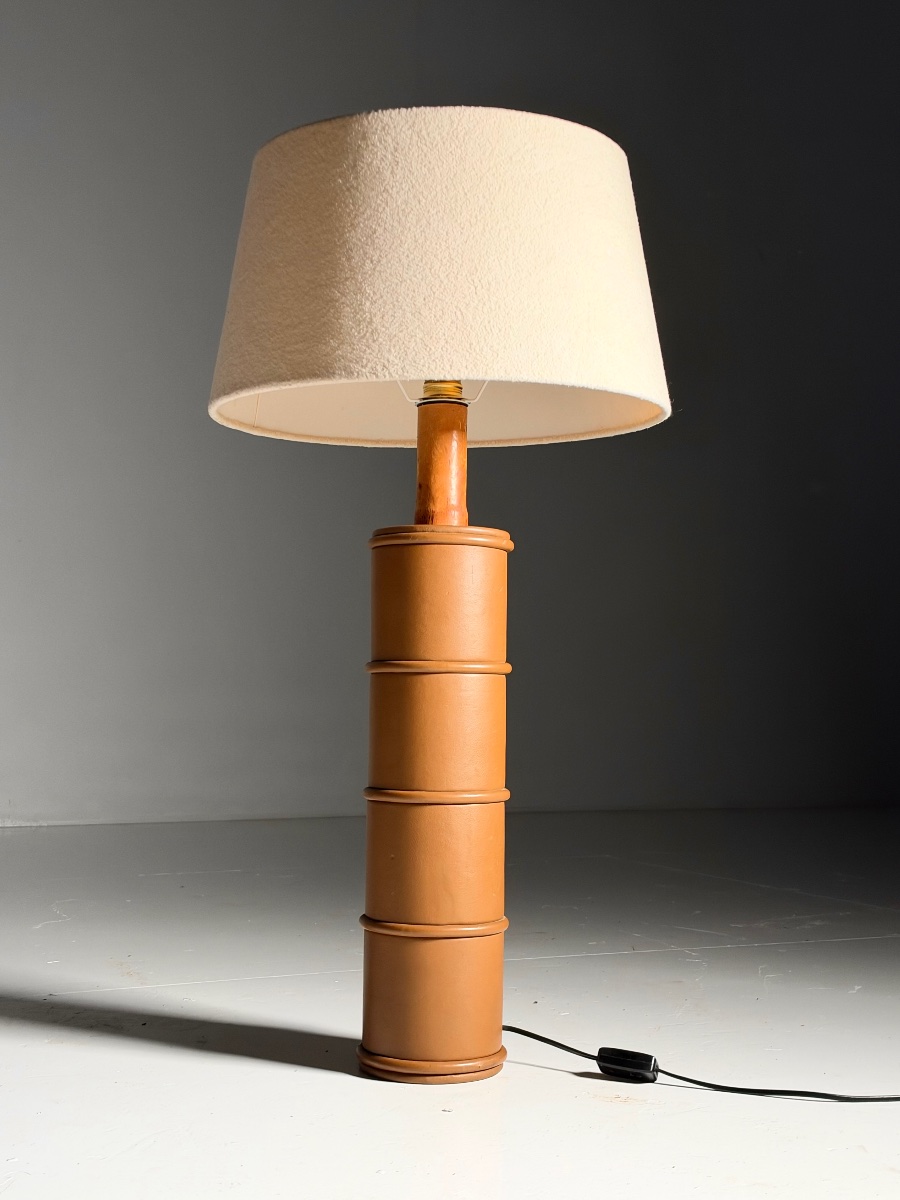 Large Leather Table Lamp-photo-1
