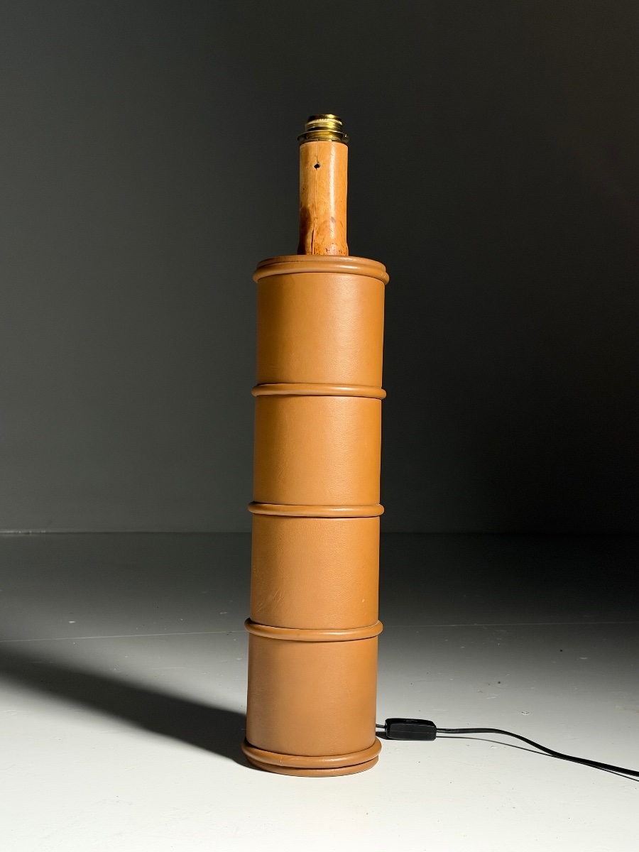 Large Leather Table Lamp-photo-6