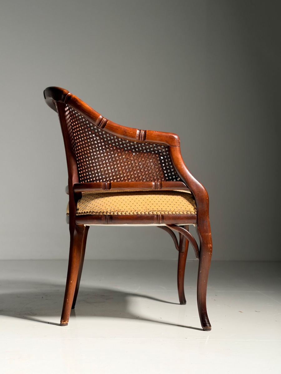 Set Of 2 Faux Bamboo Armchairs-photo-1