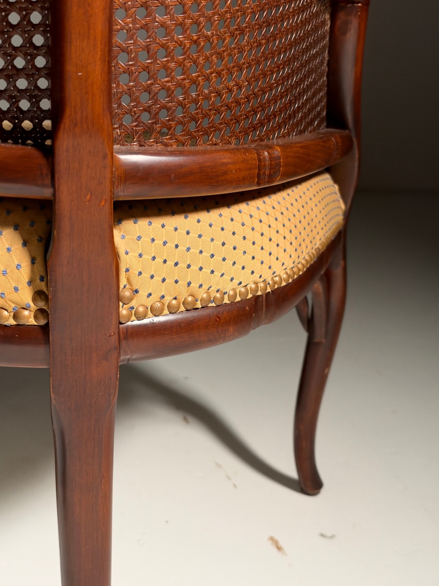 Set Of 2 Faux Bamboo Armchairs-photo-4