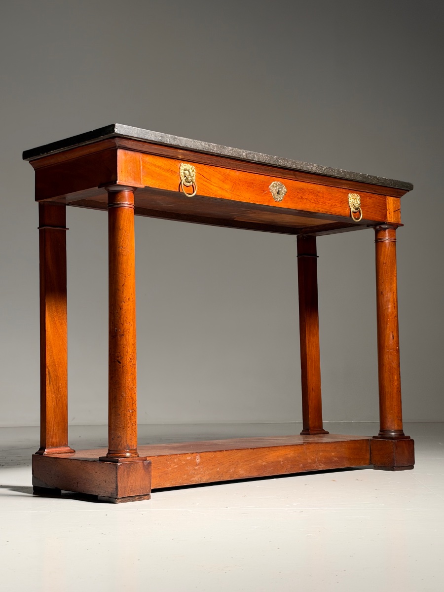 19th-century Empire-style Mahogany Trumeau, 19th Century-photo-3