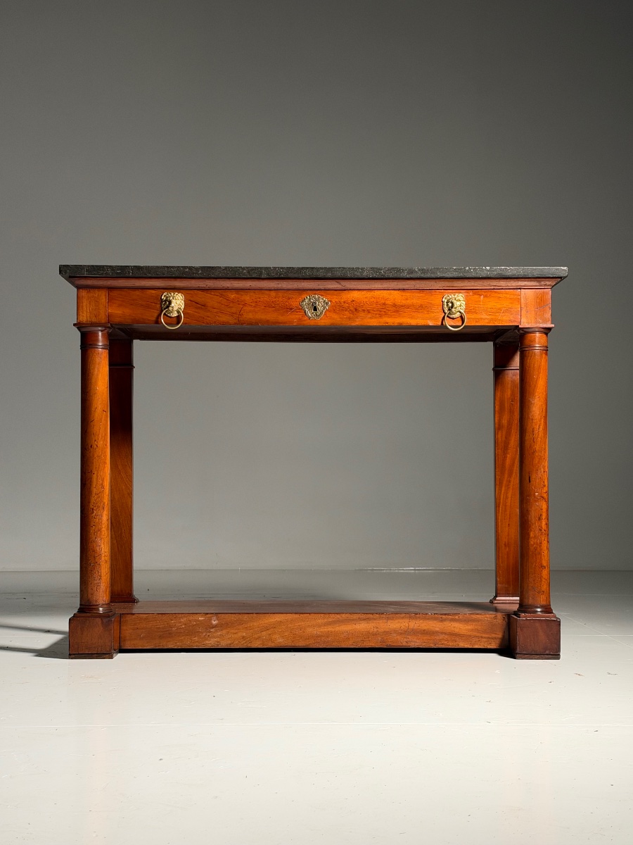 19th-century Empire-style Mahogany Trumeau, 19th Century-photo-1