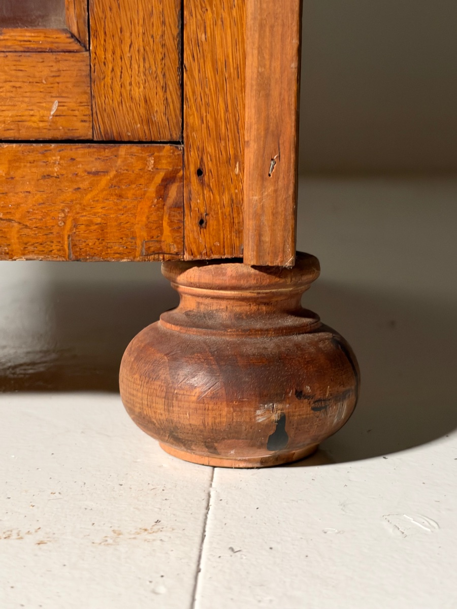 Vintage Oak Display Cabinet-photo-2