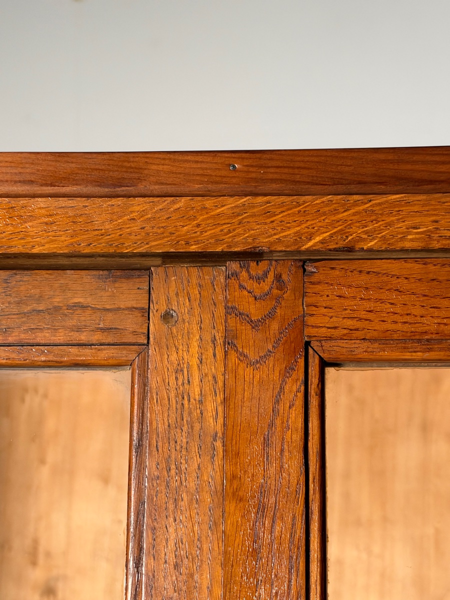 Vintage Oak Display Cabinet-photo-3