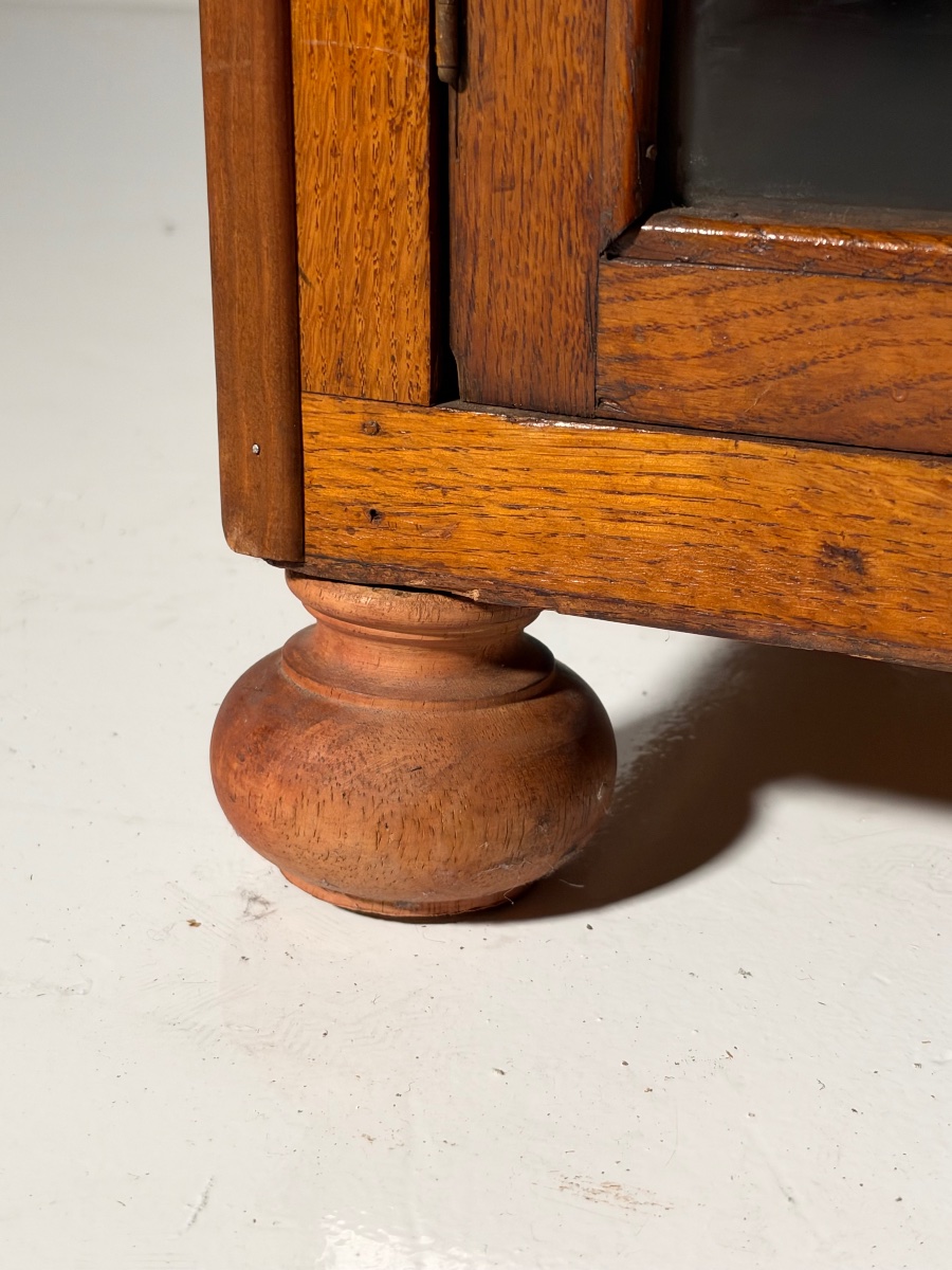 Vintage Oak Display Cabinet-photo-5