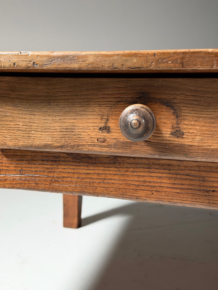 Table basse française du XIXe siècle en chêne-photo-2