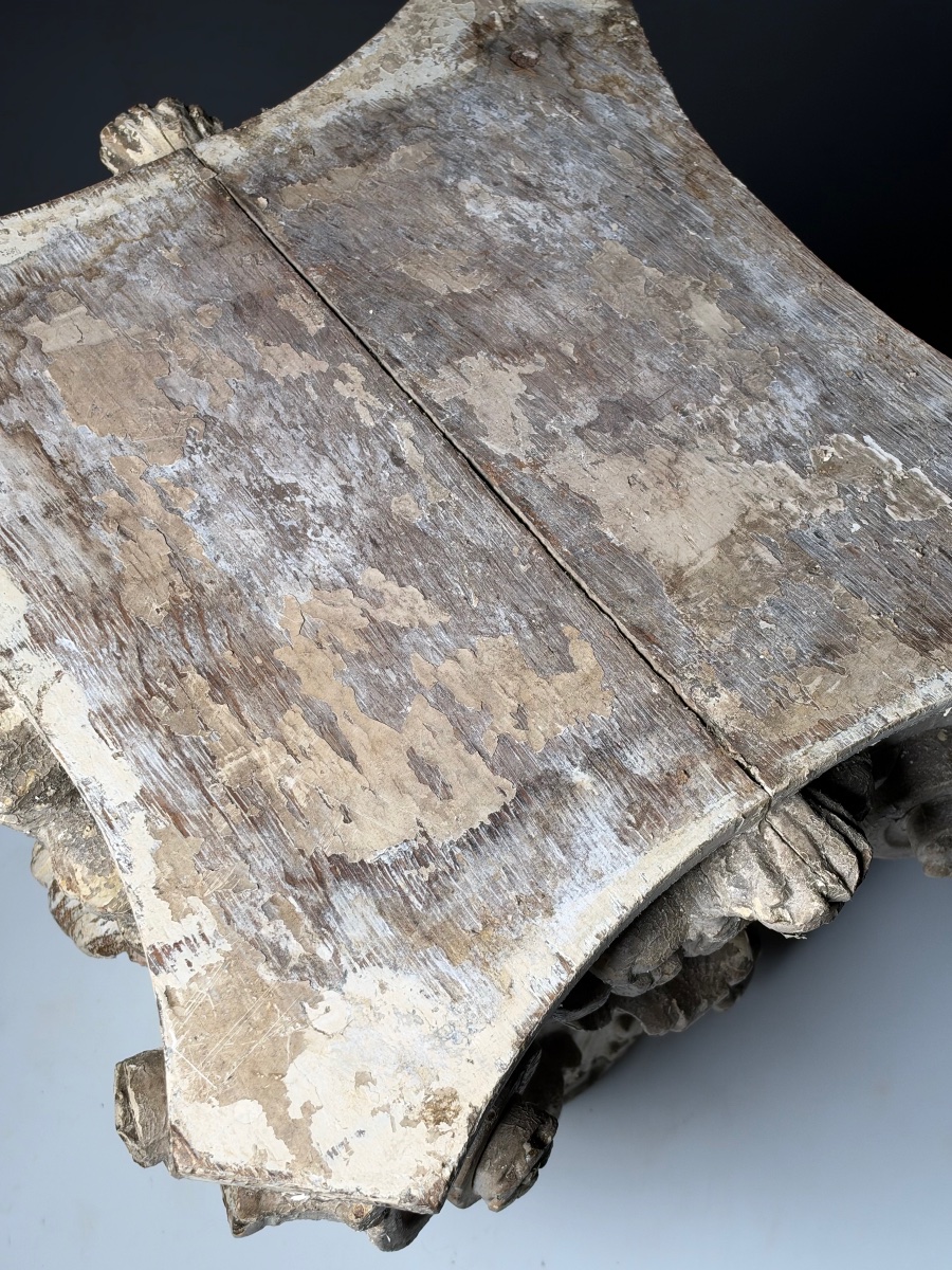 Chapiteau en chêne du XVIIIe siècle (2 pièces)-photo-4