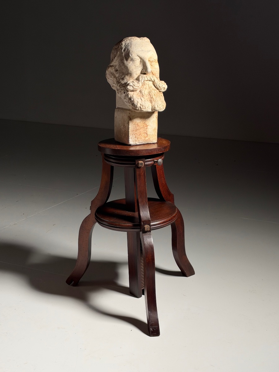 Mahogany Wood Sculpture Base-photo-2