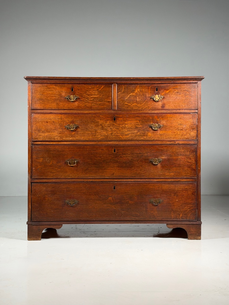 Commode anglaise en chêne, XIXe siècle-photo-2