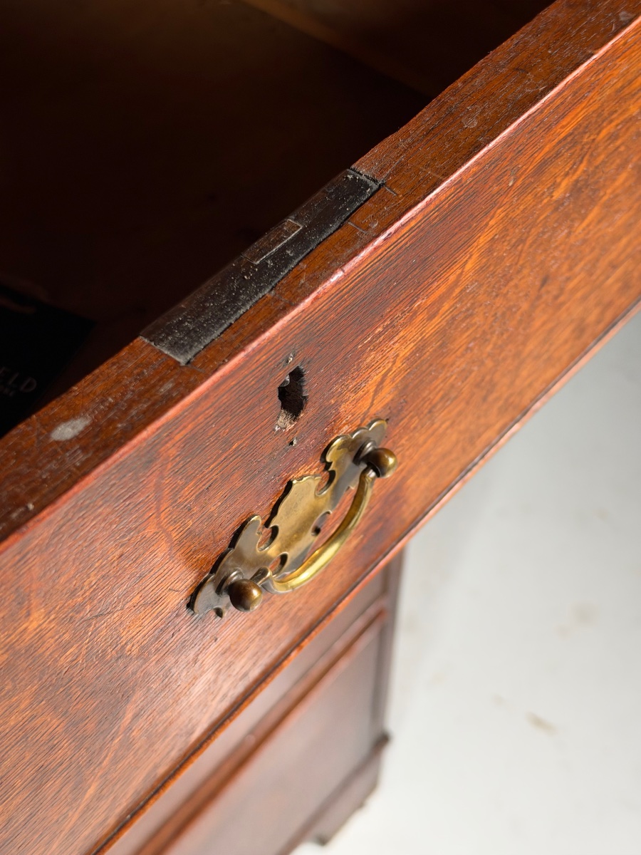 Commode anglaise en chêne, XIXe siècle-photo-3