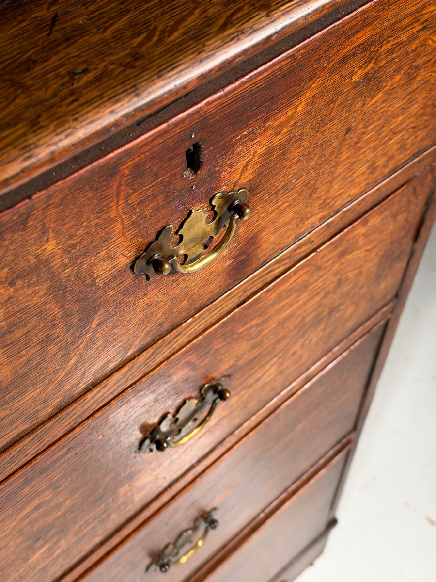 Commode anglaise en chêne, XIXe siècle-photo-4