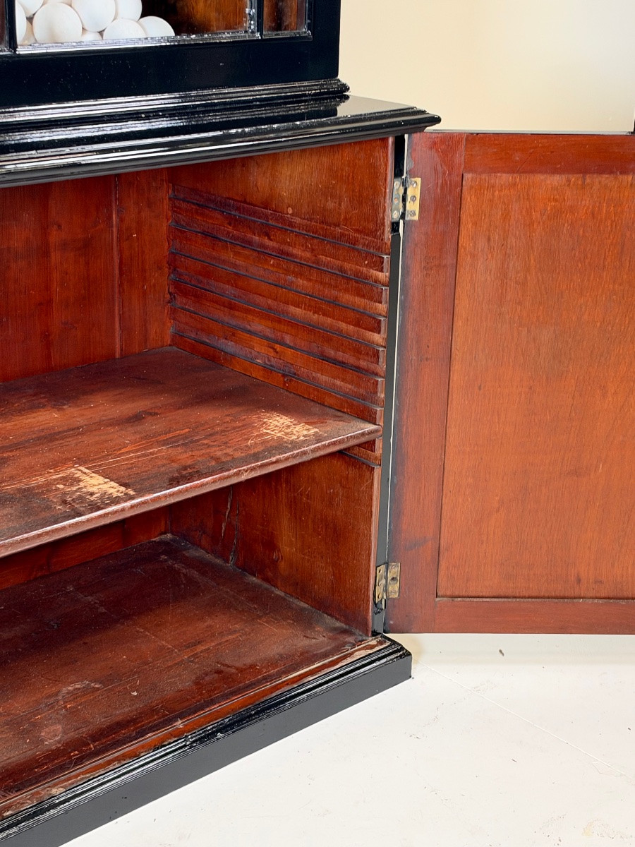 English Bookcase From 1880, Painted Black-photo-3