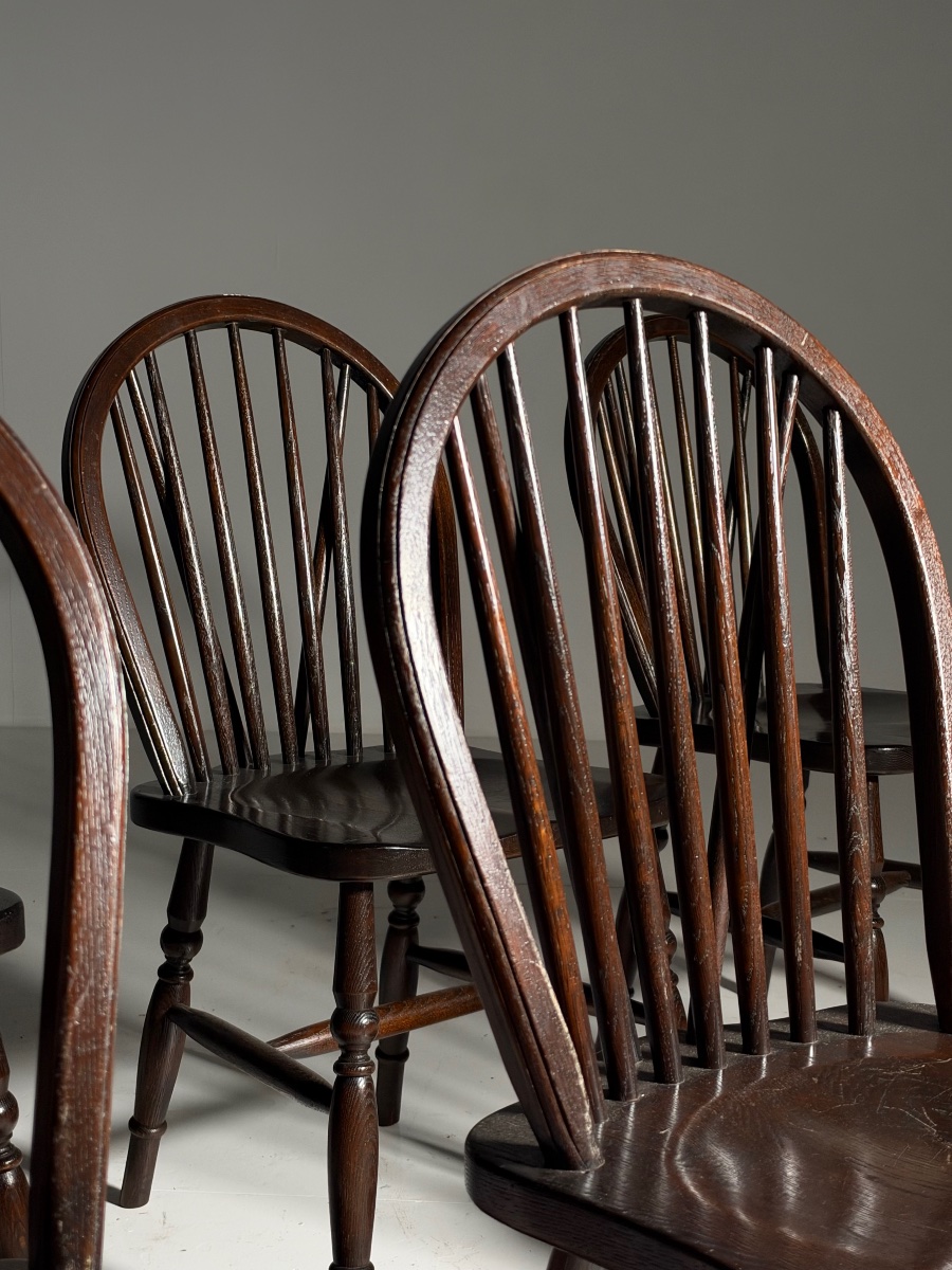 Set Of 6 English Windsor Chairs-photo-4