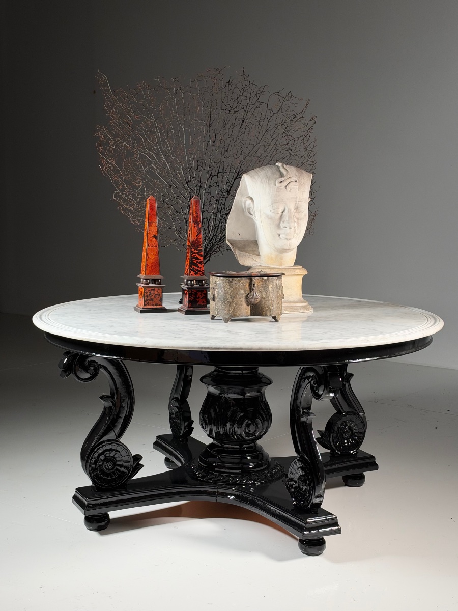 1970s Center Table Made Of Teak And Carrara Marble-photo-6