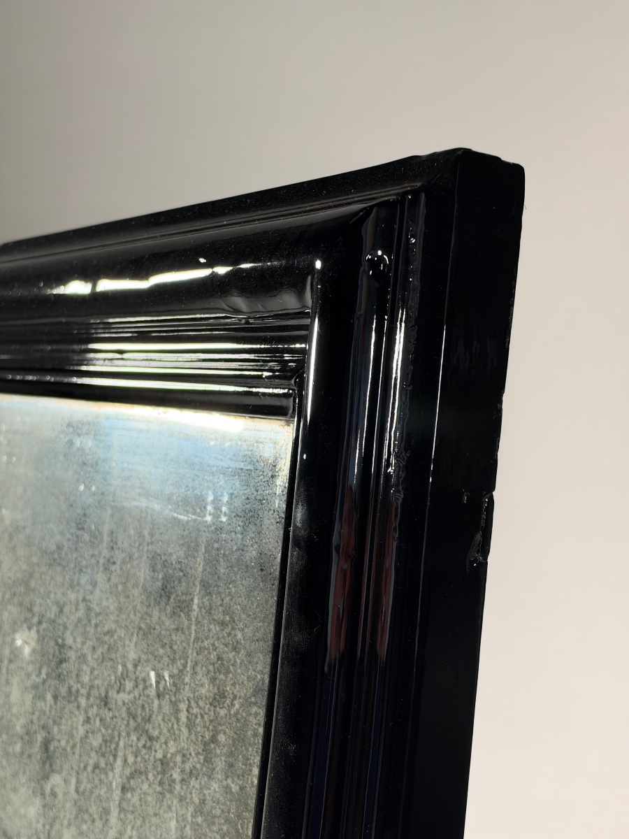 19th-century Belgian Mirror, Black-photo-4