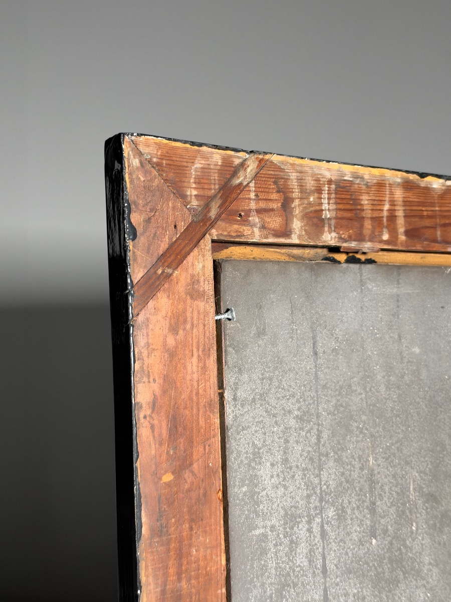 19th-century Belgian Mirror, Black-photo-5