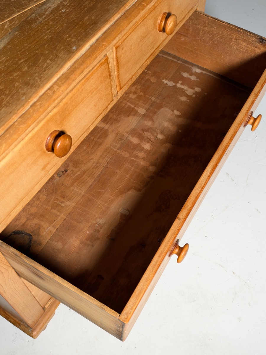 19th-century Pine Chest Of Drawers-photo-3