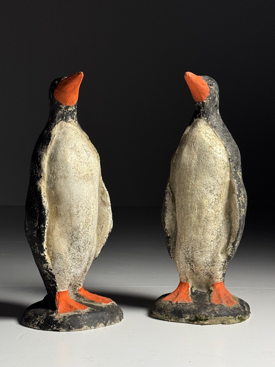 Concrete Penguin Statue 