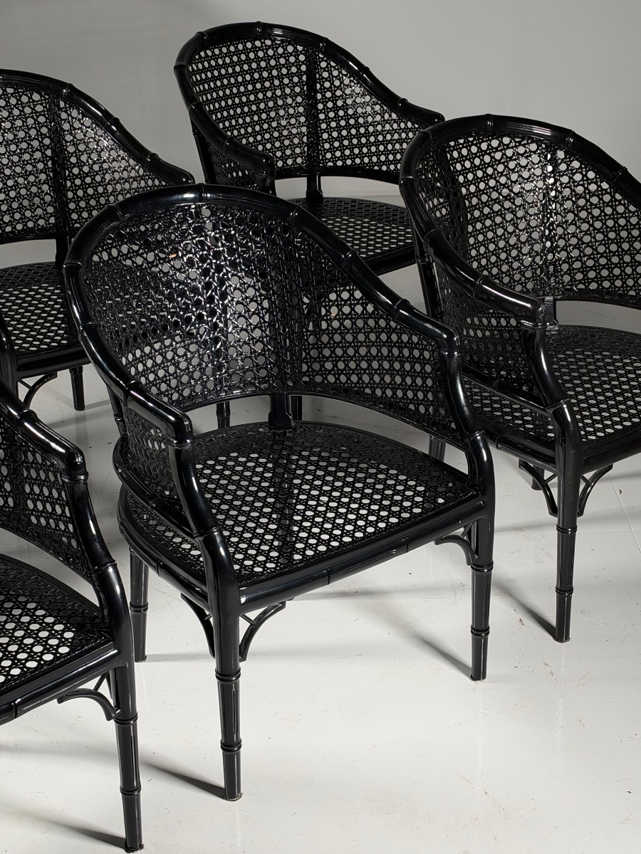 Chaises de salle à manger Faux Bamboo  (6) 1980-photo-4