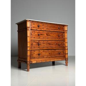 Commode française en faux bambou 1910