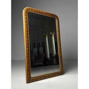 Miroir français antique à motif floral